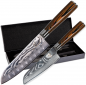 Preview: Wolfblood Zeuß Santoku Damastmesser Küchenmesser LH Lifestyle Kochmesser